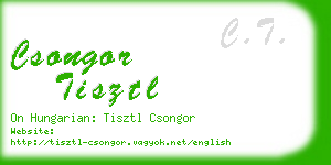 csongor tisztl business card